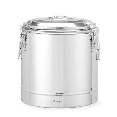 Termoska na přepravu potravin, HENDI, Kitchen Line, 31L, Stříbrná, ⌀400x(H)445mm | 708095